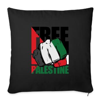 Free Palestine Israel protest - Sofa pillowcase 17,3'' x 17,3'' (45 x 45 cm) - black - Front