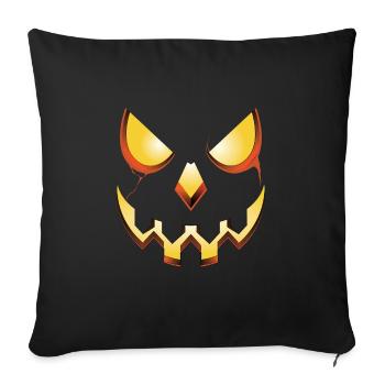 Creepy Pumpkin Halloween Design - Sofa pillowcase 17,3'' x 17,3'' (45 x 45 cm) - black - Front