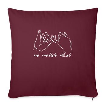 Beast For 2 Girls No Matter What - Sofa pillowcase 17,3'' x 17,3'' (45 x 45 cm) - burgundy - Front