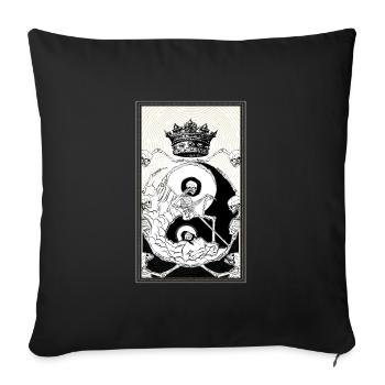 Der Tod Tarot Kartenleserin - Sofakissenbezug 45 x 45 cm - Schwarz - Vorne