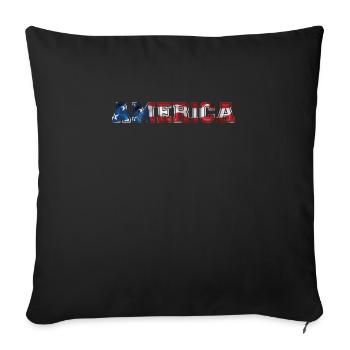 Amérique - Housse de coussin décorative 45 x 45 cm - noir - Devant