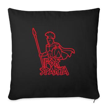 Sparta Helmet Troy - Sofa pillowcase 17,3'' x 17,3'' (45 x 45 cm) - black - Front