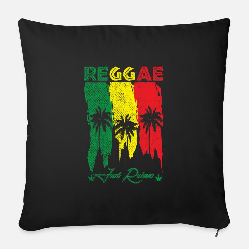 Reggae Dread Rasta Jamaika - Sofakissenbezug 45 x 45 cm - Schwarz