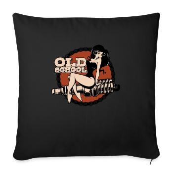 Pinup Vintage Rockabilly - Sofakissenbezug 45 x 45 cm - Schwarz - Vorne