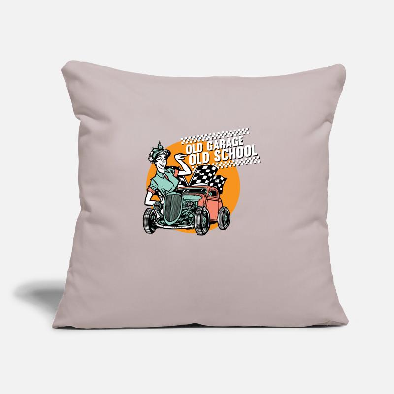 Pin-up rockabilly vintage Housse de coussin décorative 45 x 45 cm