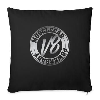 V8 Motor Musclecar Ami - Sofa pillowcase 17,3'' x 17,3'' (45 x 45 cm) - black - Front