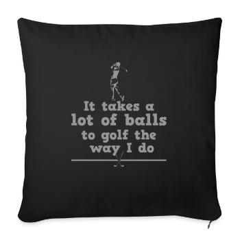 Golf golf father golf player - Sofa pillowcase 17,3'' x 17,3'' (45 x 45 cm) - black - Front