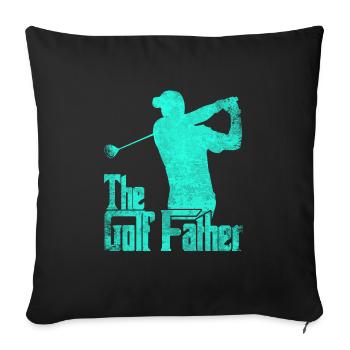 Golf golf father golf player - Sofa pillowcase 17,3'' x 17,3'' (45 x 45 cm) - black - Front