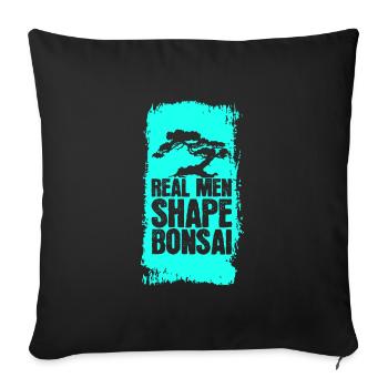 Bonsaï Arbre Japon - Housse de coussin décorative 45 x 45 cm - noir - Devant
