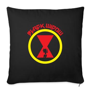 Black Widow Schwarze Witwe Spinne - Sofakissenbezug 45 x 45 cm - Schwarz - Vorne