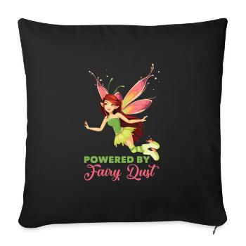 Fairy elf fairy tale - Sofa pillowcase 17,3'' x 17,3'' (45 x 45 cm) - black - Front