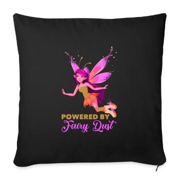 Fairy elf fairy tale - Sofa pillowcase 17,3'' x 17,3'' (45 x 45 cm) - black - Front