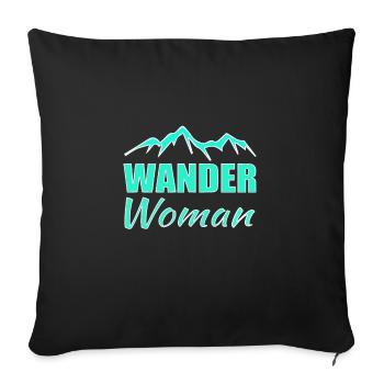 Wander Woman Wandern - Sofakissenbezug 45 x 45 cm - Schwarz - Vorne