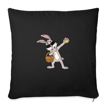 Easter Easter Happy Easter Easter Eggs Dabbing - Sofa pillowcase 17,3'' x 17,3'' (45 x 45 cm) - black - Front