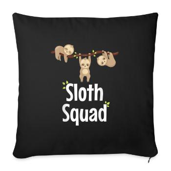 Paresseux Gang Squad - Housse de coussin décorative 45 x 45 cm - noir - Devant