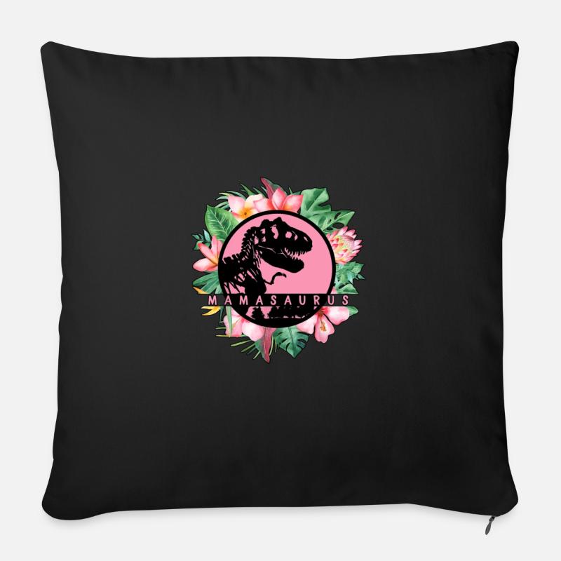 Fête des mères maman maman maman maman maman mère - Housse de coussin décorative 45 x 45 cm - noir