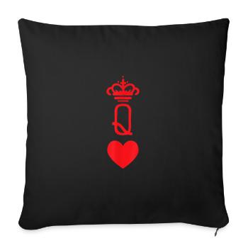 Fête des Mères Queen Maman Maman Mère - Housse de coussin décorative 45 x 45 cm - noir - Devant