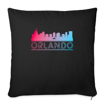 Orlando City Tours - Sofa pillowcase 17,3'' x 17,3'' (45 x 45 cm) - black - Front