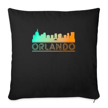 Orlando City Tours - Sofa pillowcase 17,3'' x 17,3'' (45 x 45 cm) - black - Front