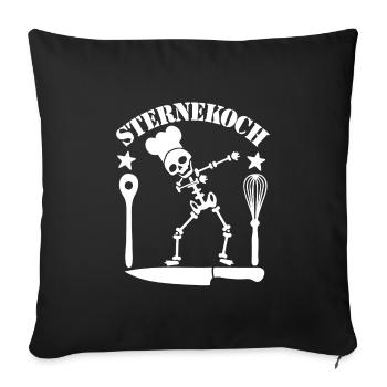 Lustiger Sternekoch - Sofakissenbezug 45 x 45 cm - Schwarz - Vorne