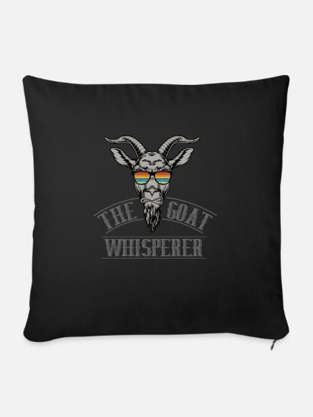 Goat Whisperer Goat Whisperer - Sofakissenbezug 45 x 45 cm - Schwarz