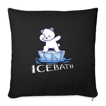 eisbader winterbader winter eisberg arctic polar bear - Sofa pillowcase 17,3'' x 17,3'' (45 x 45 cm) - black - Front