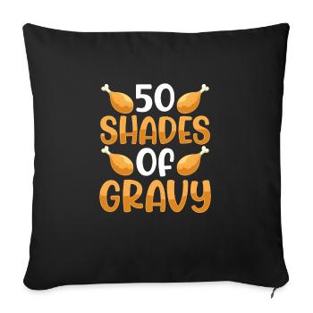 Shades of sauce - Sofa pillowcase 17,3'' x 17,3'' (45 x 45 cm) - black - Front