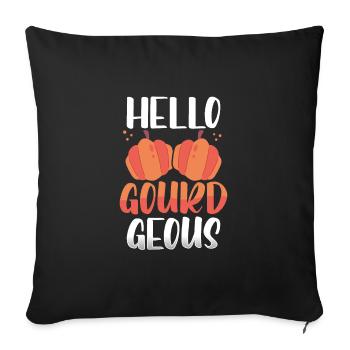 Hello Pumpkin Geous - Sofa pillowcase 17,3'' x 17,3'' (45 x 45 cm) - black - Front