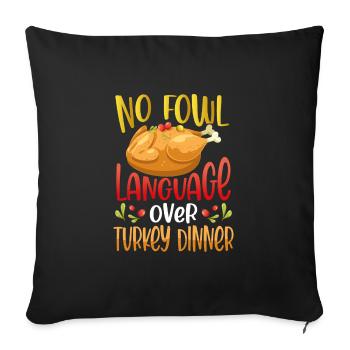 Turkey dinner for Thanksgiving - Sofa pillowcase 17,3'' x 17,3'' (45 x 45 cm) - black - Front