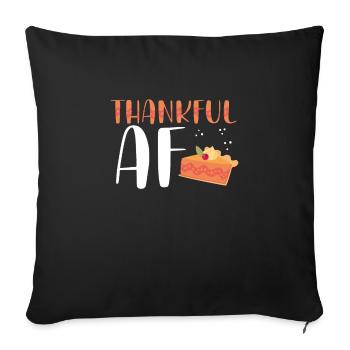 Grateful On Thanksgiving - Sofa pillowcase 17,3'' x 17,3'' (45 x 45 cm) - black - Front