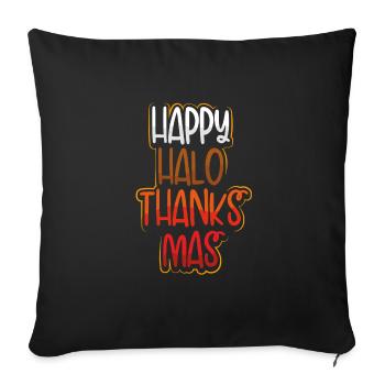 Happy Thanksgiving Halloween - Sofa pillowcase 17,3'' x 17,3'' (45 x 45 cm) - black - Front