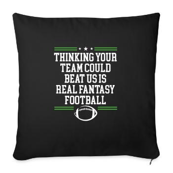 Your team could beat us - Sofa pillowcase 17,3'' x 17,3'' (45 x 45 cm) - black - Front