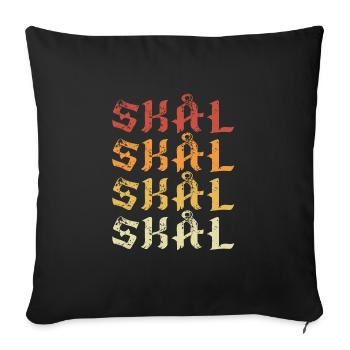 Skal Viking Rétro - Housse de coussin décorative 45 x 45 cm - noir - Devant