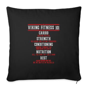 Viking fitness 101 - Sofa pillowcase 17,3'' x 17,3'' (45 x 45 cm) - black - Front