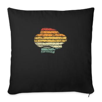 Teig Im Retro vintage - Sofakissenbezug 45 x 45 cm - Schwarz - Vorne