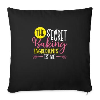 The Secret Baking Ingredients - Sofa pillowcase 17,3'' x 17,3'' (45 x 45 cm) - black - Front