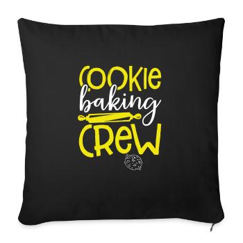 Cookies Baking Crew - Sofa pillowcase 17,3'' x 17,3'' (45 x 45 cm) - black - Front
