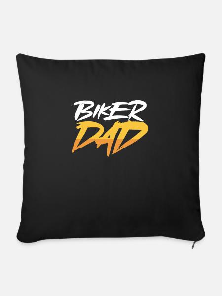 Biker vater - Sofakissenbezug 45 x 45 cm - Schwarz