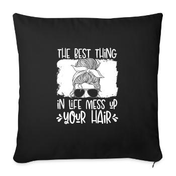 The Best What Biker Girls - Sofa pillowcase 17,3'' x 17,3'' (45 x 45 cm) - black - Front
