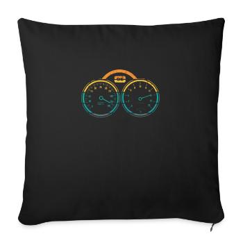 Motorcycle Speedometer - Sofa pillowcase 17,3'' x 17,3'' (45 x 45 cm) - black - Front