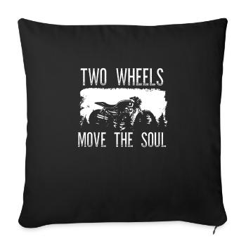 My motorcycle moves the soul - Sofa pillowcase 17,3'' x 17,3'' (45 x 45 cm) - black - Front