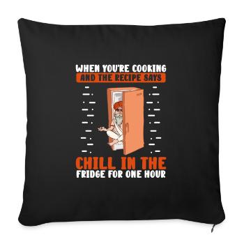 Refroidir au réfrigérateur - Housse de coussin décorative 45 x 45 cm - noir - Devant