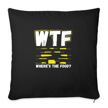 Où est la nourriture - Housse de coussin décorative 45 x 45 cm - noir - Devant