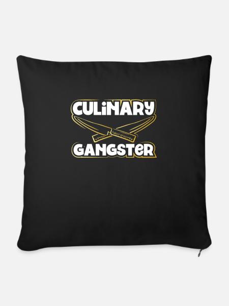 Kulinarischer Gangster - Sofakissenbezug 45 x 45 cm - Schwarz