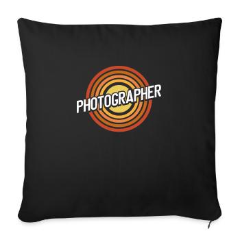 Fotograf Retro - Sofakissenbezug 45 x 45 cm - Schwarz - Vorne