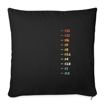 Camera - Sofa pillowcase 17,3'' x 17,3'' (45 x 45 cm) - black - Front