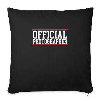Offizieller Fotograf - Sofakissenbezug 45 x 45 cm - Schwarz - Vorne