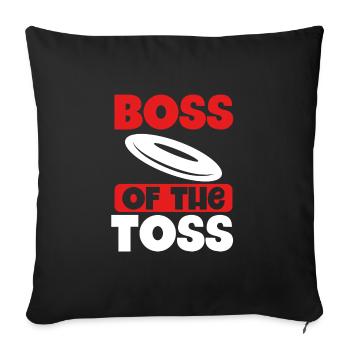Boss du Disc Golf Throw - Housse de coussin décorative 45 x 45 cm - noir - Devant
