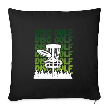 Catch basket for disc golf - Sofa pillowcase 17,3'' x 17,3'' (45 x 45 cm) - black - Front