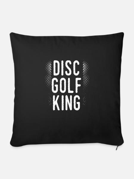 Discgolf König - Sofakissenbezug 45 x 45 cm - Schwarz